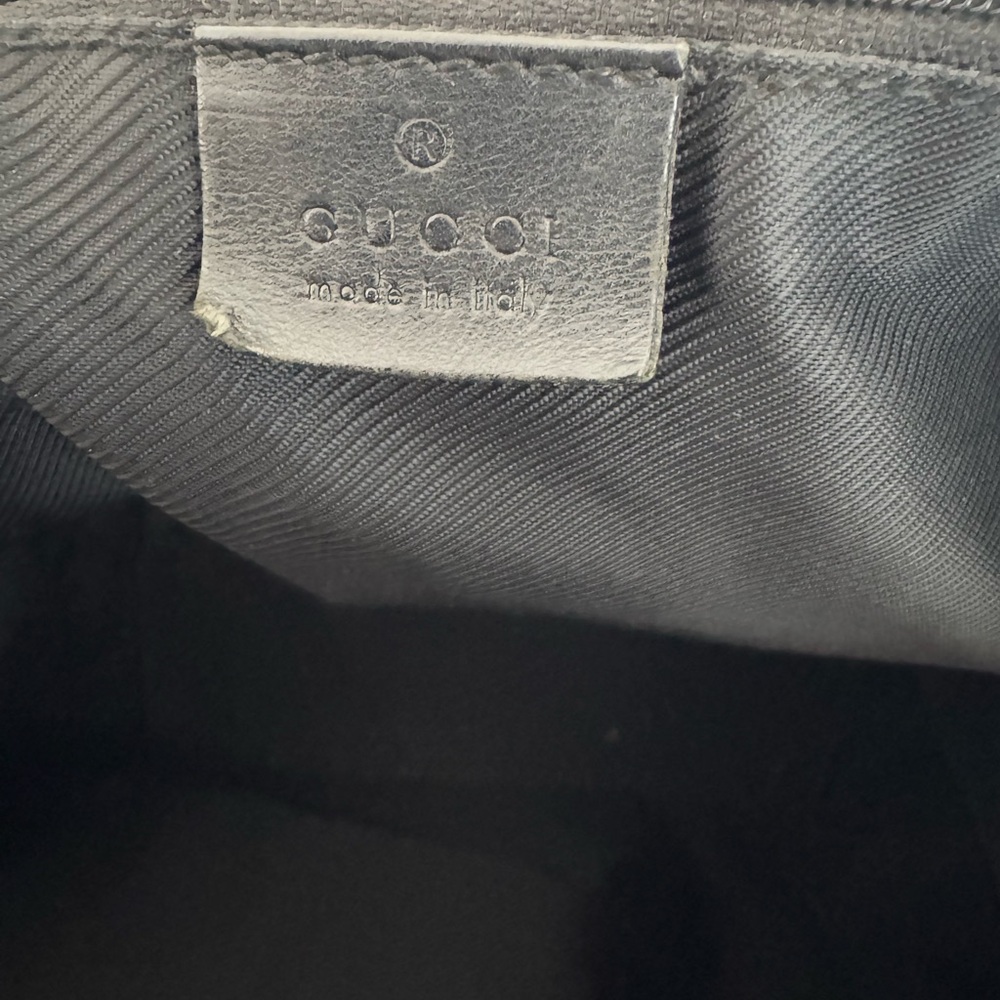 Gucci vintage black monogram tote bag canvas and leather - Picture 9 of 12